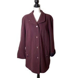 Vintage Burgundy Pea Coat